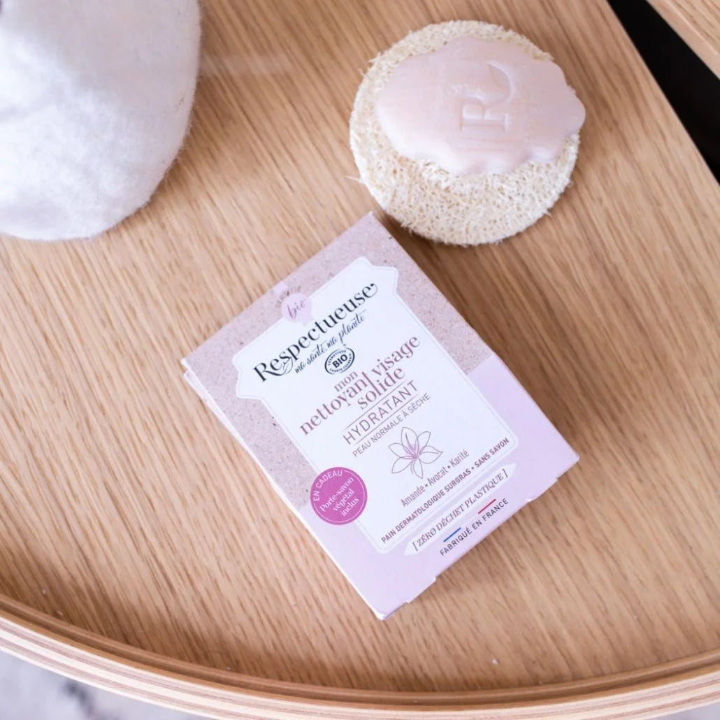 Nettoyant visage solide hydratant - Respectueuse