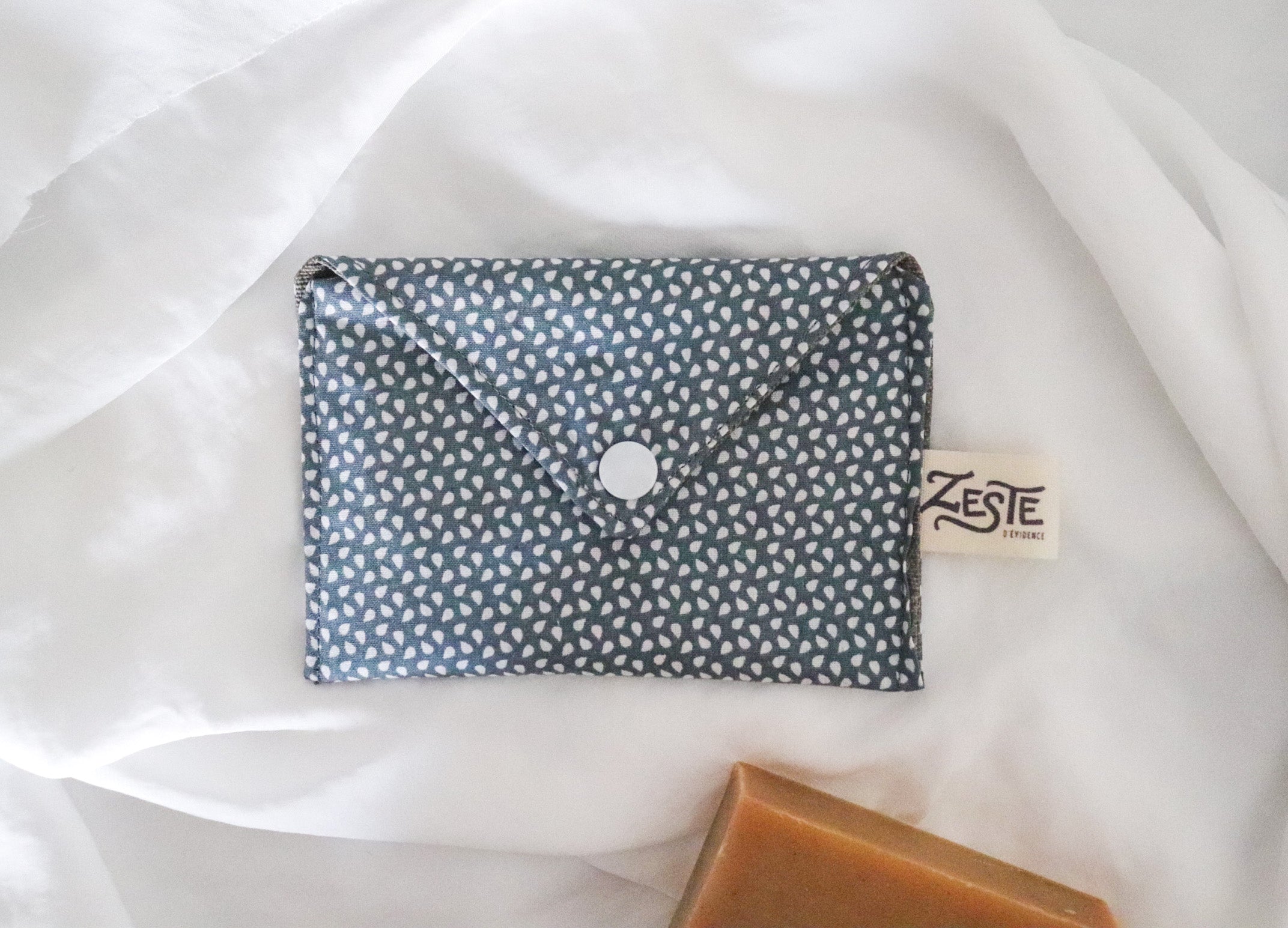 Pochette à savon Riz Gris