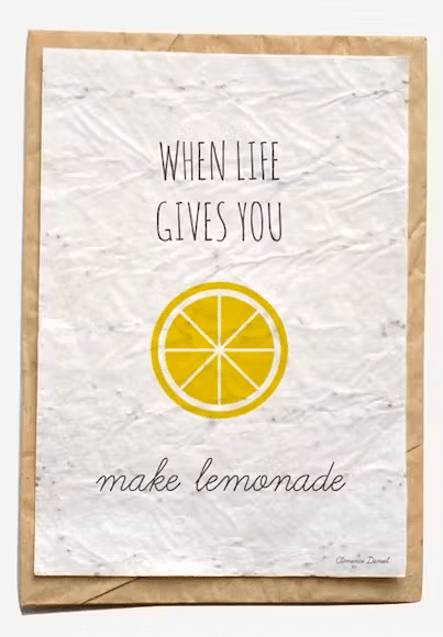 Carte à planter citron