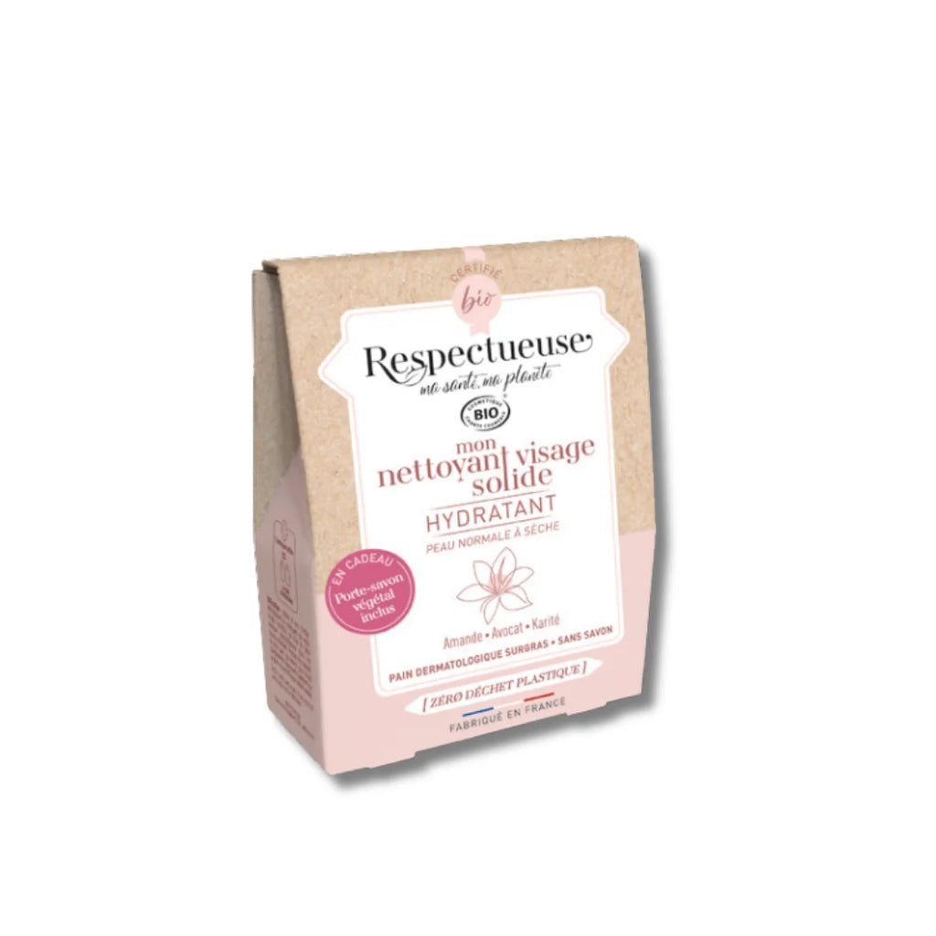 Nettoyant visage solide hydratant - Respectueuse