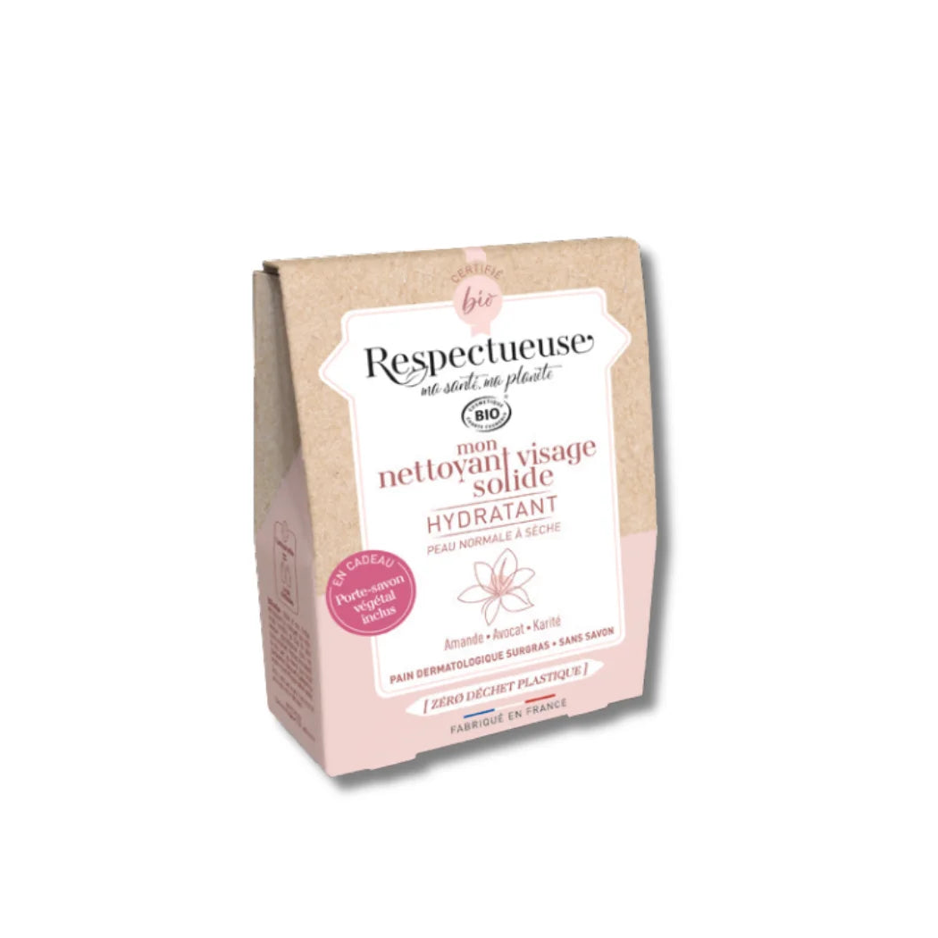 Nettoyant visage solide hydratant - Respectueuse
