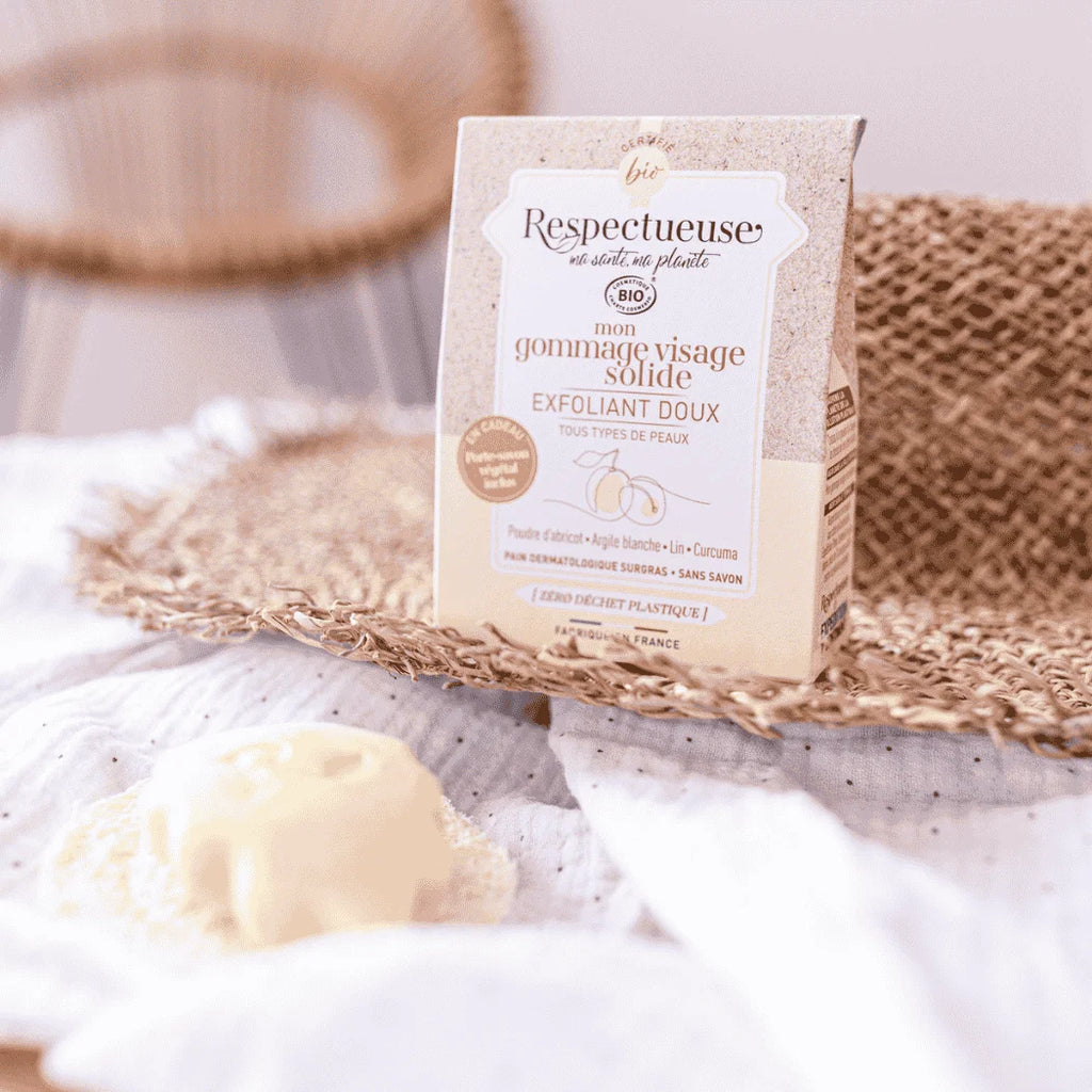 Gommage visage solide exfoliant doux - Respectueuse