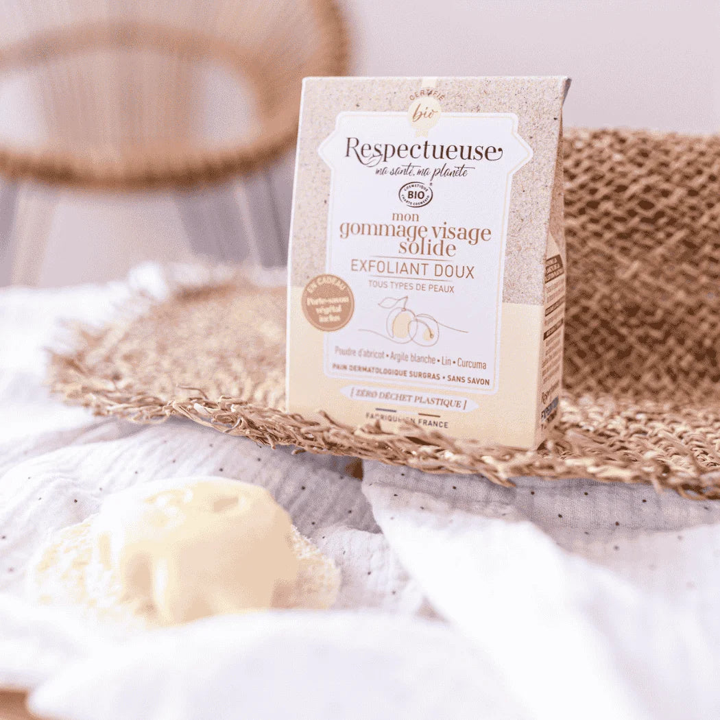 Gommage visage solide exfoliant doux - Respectueuse