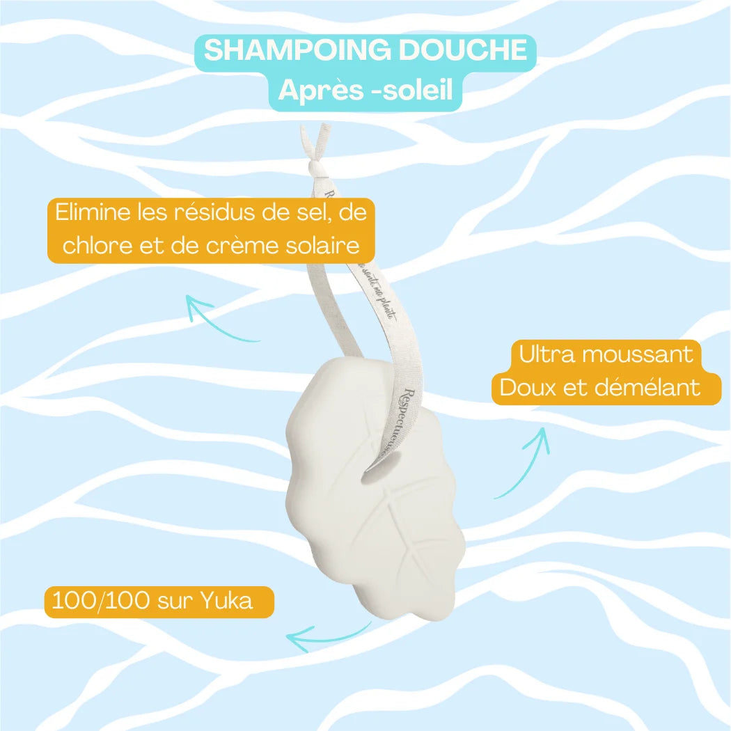 Shampoing Douche solide 2-en-1 Après-Soleil - Respectueuse