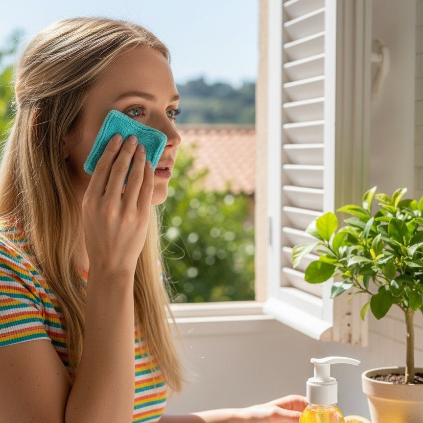 Coton démaquillant lavable double face micro - éponge - Zeste d'Évidence