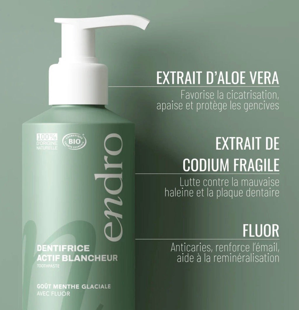 Dentifrice Actif Blancheur à la Menthe Endro - Zeste d'Évidence