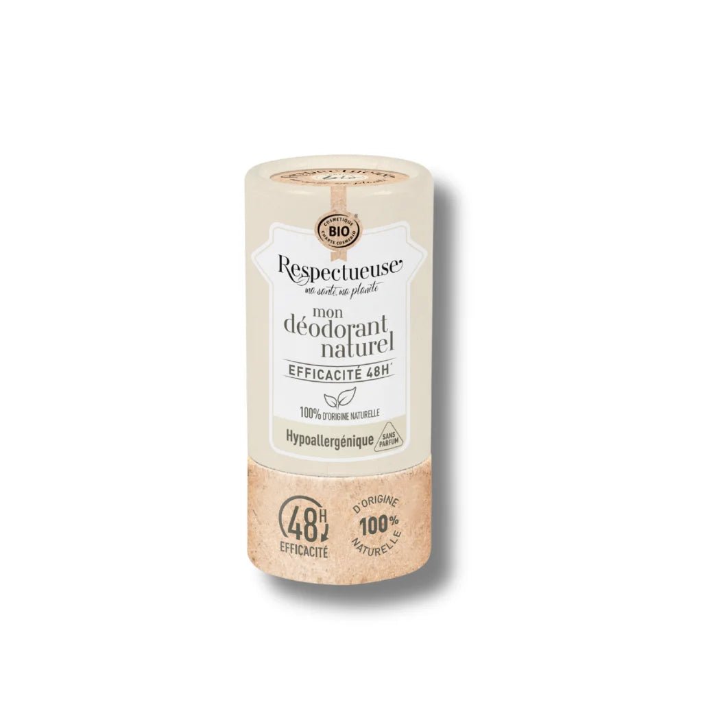 Déodorant stick solide naturel 48H Respectueuse - Zeste d'Évidence
