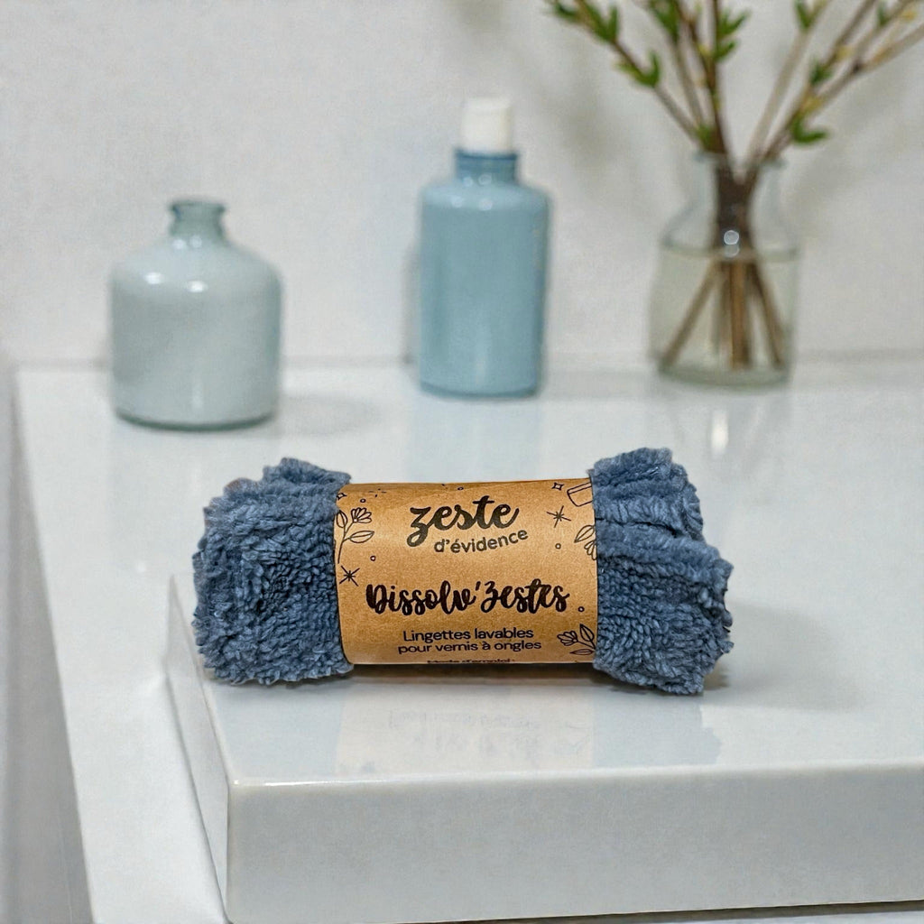 Dissolv'Zestes - Lingettes dissolvettes lavables pour le vernis - Zeste d'Évidence