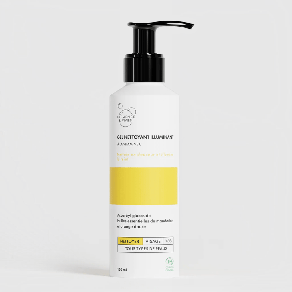 Gel nettoyant visage illuminant à la vitamine C - Clémence & Vivien - Zeste d'Évidence