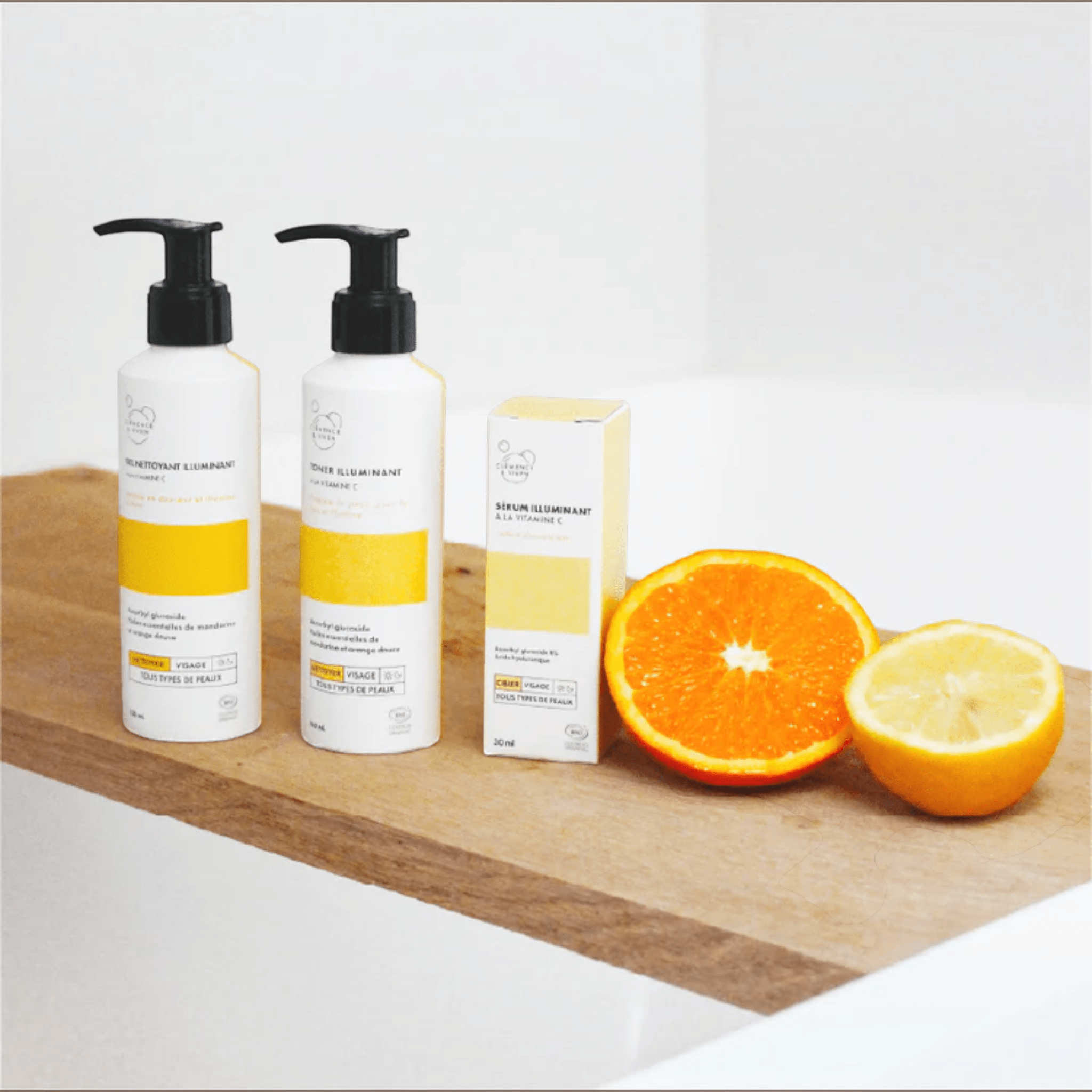 Gel nettoyant visage illuminant à la vitamine C - Clémence & Vivien - Zeste d'Évidence