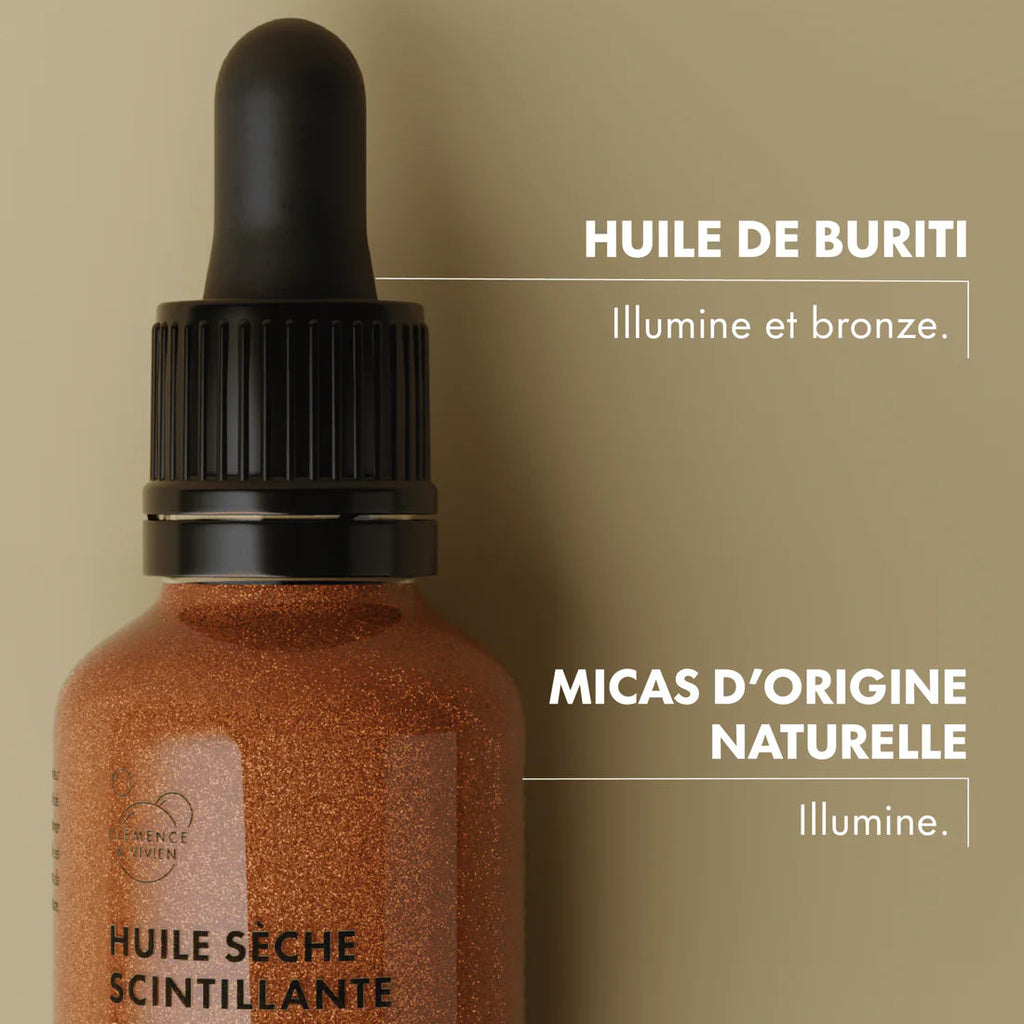 Huile sèche scintillante - Clémence & Vivien