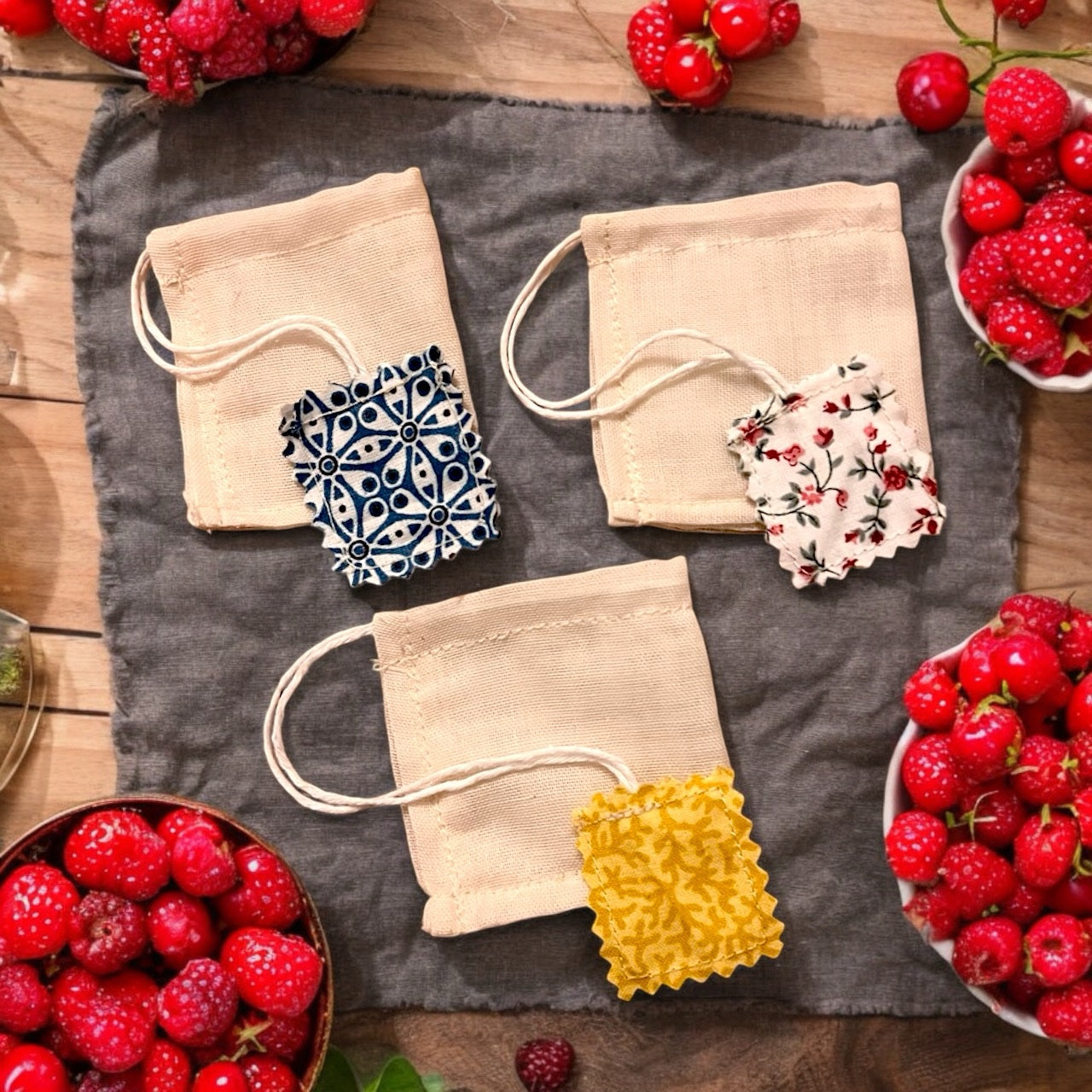 Sachet de thé réutilisable