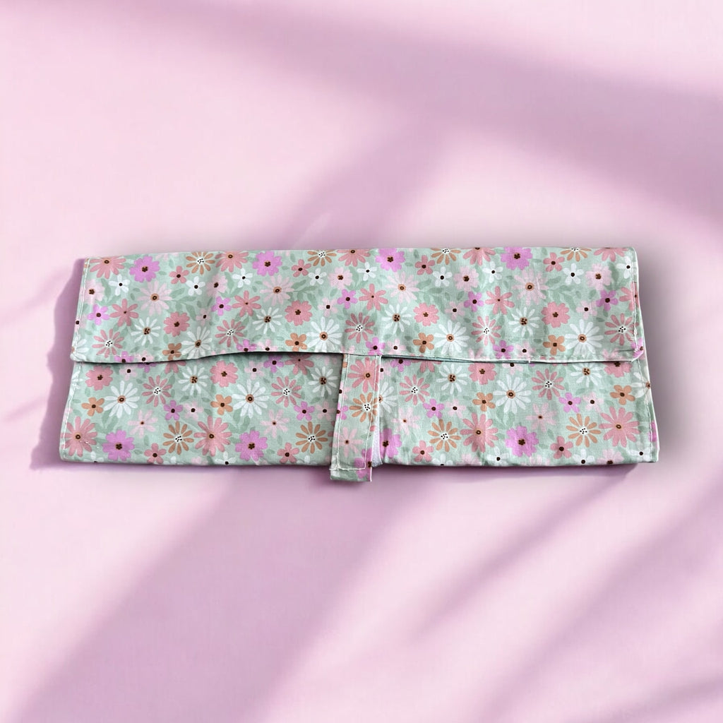 Pochette à sandwich réutilisable Fleuri Menthe