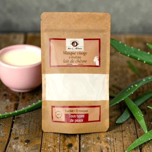Masque visage en poudre au lait de chèvre à réhydrater - Zeste d'Évidence