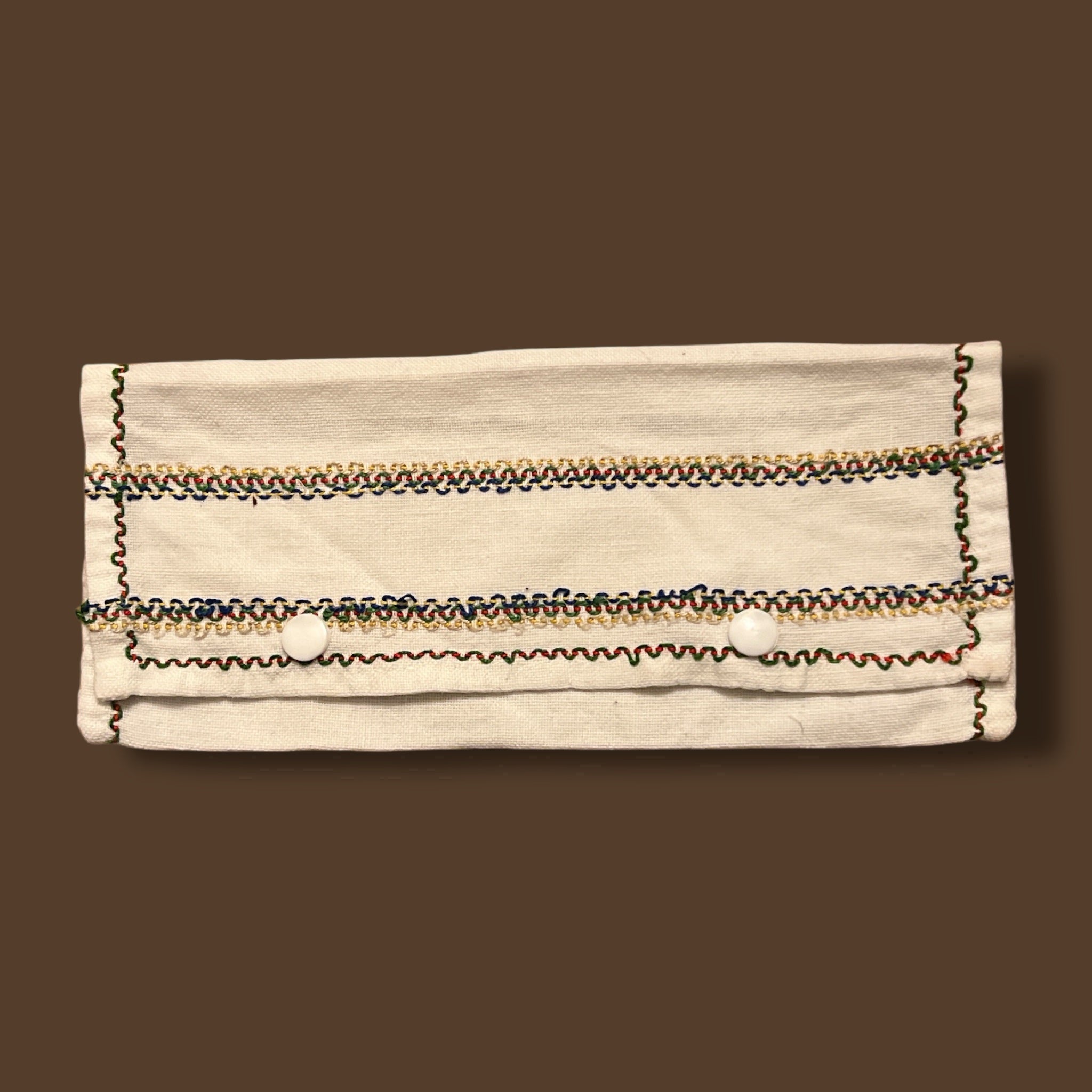 Pochette de rangement en tissu upcyclé