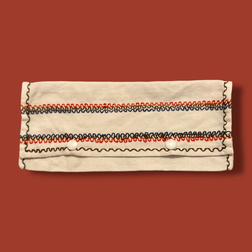 Pochette de rangement en tissu upcyclé