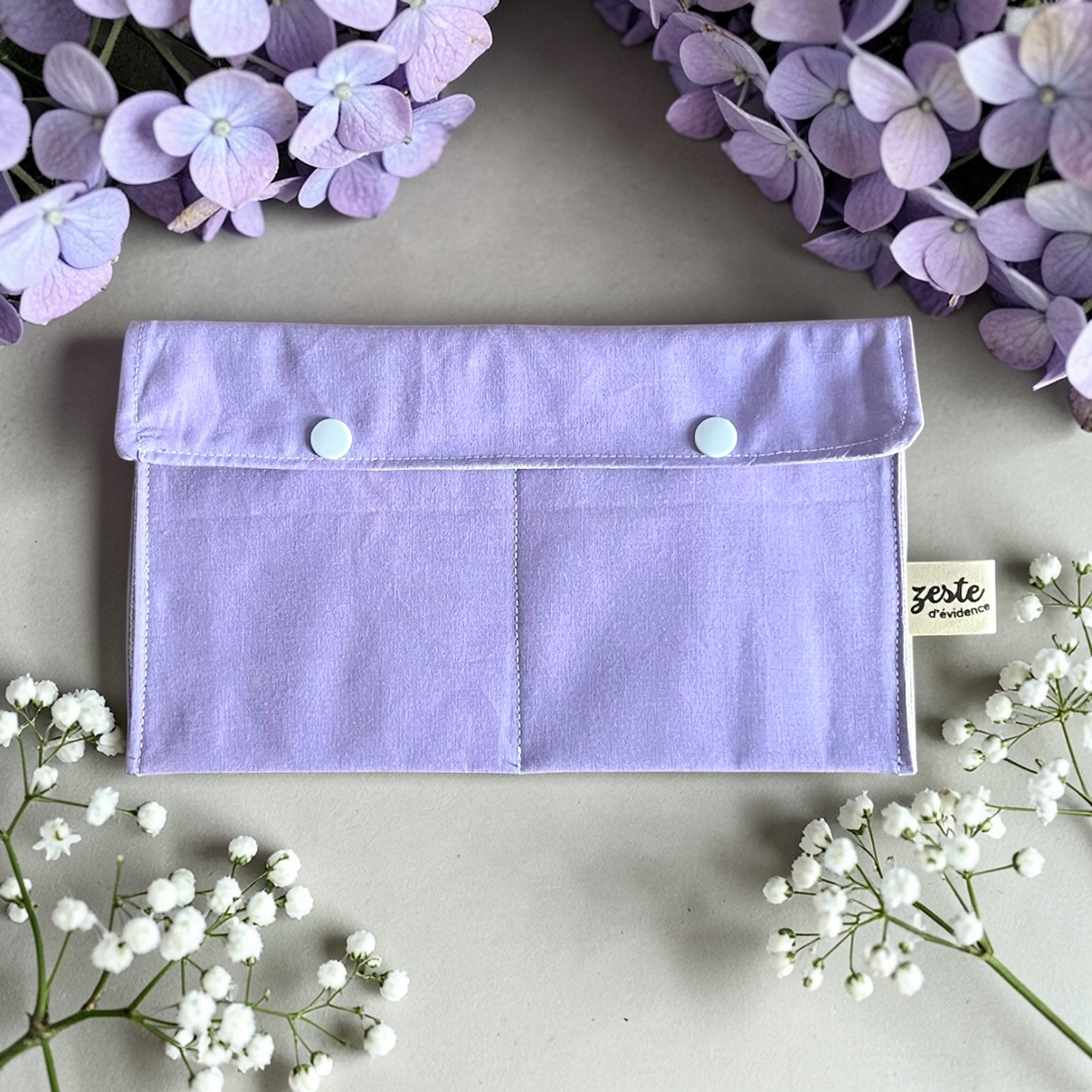 Pochette à cosmétiques solides double compartiment - Zeste d'Évidence