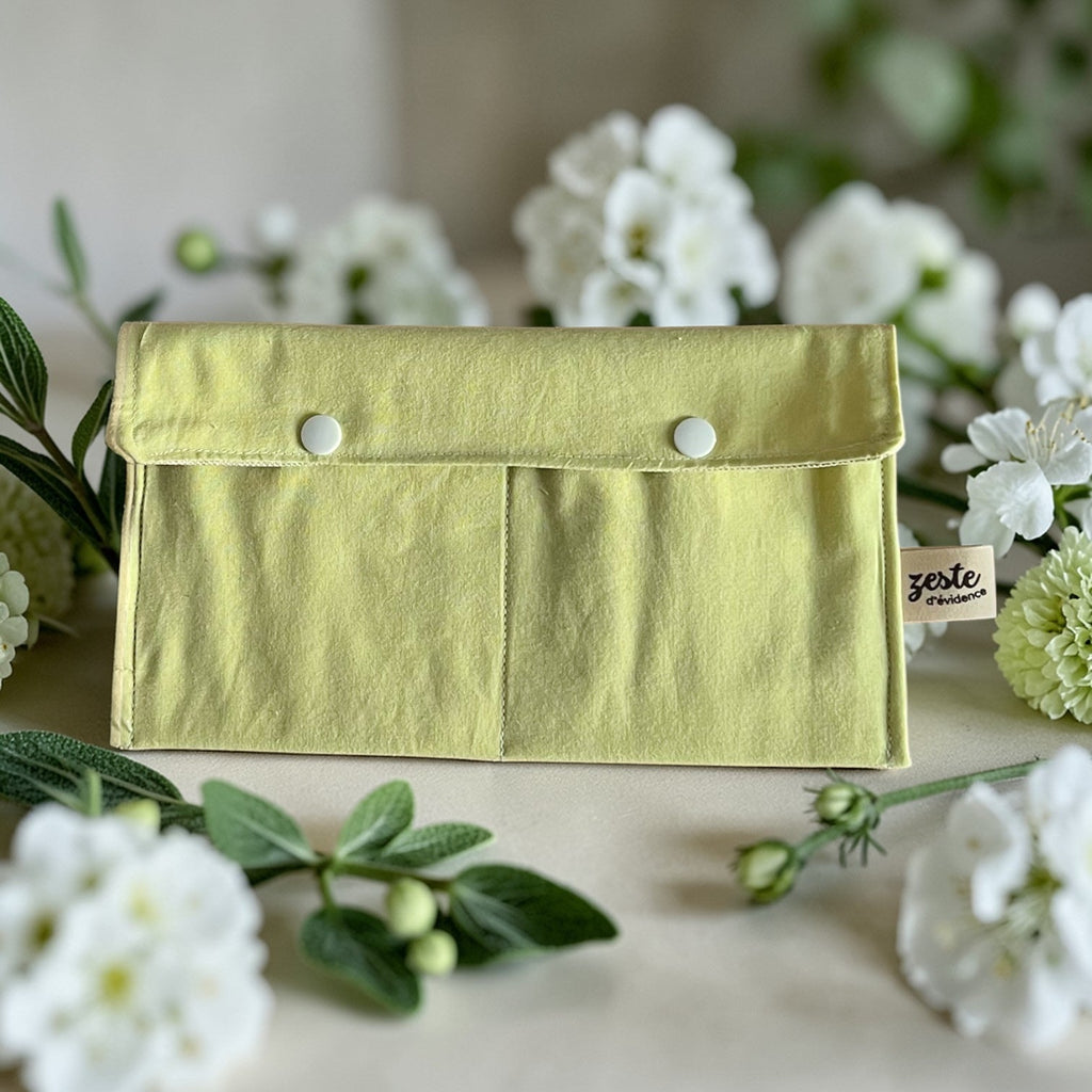Pochette à cosmétiques solides double compartiment - Zeste d'Évidence