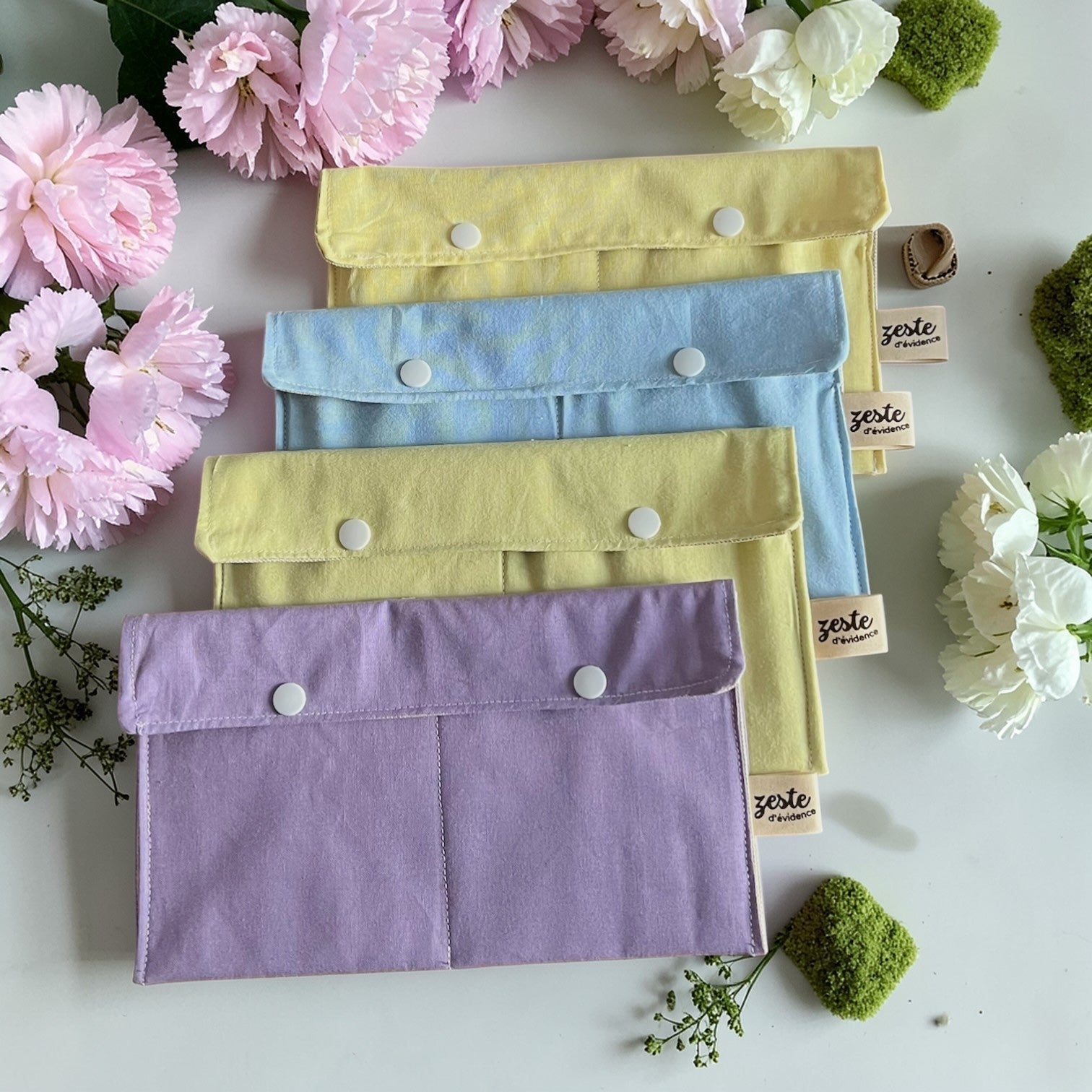 Pochette à cosmétiques solides double compartiment - Zeste d'Évidence