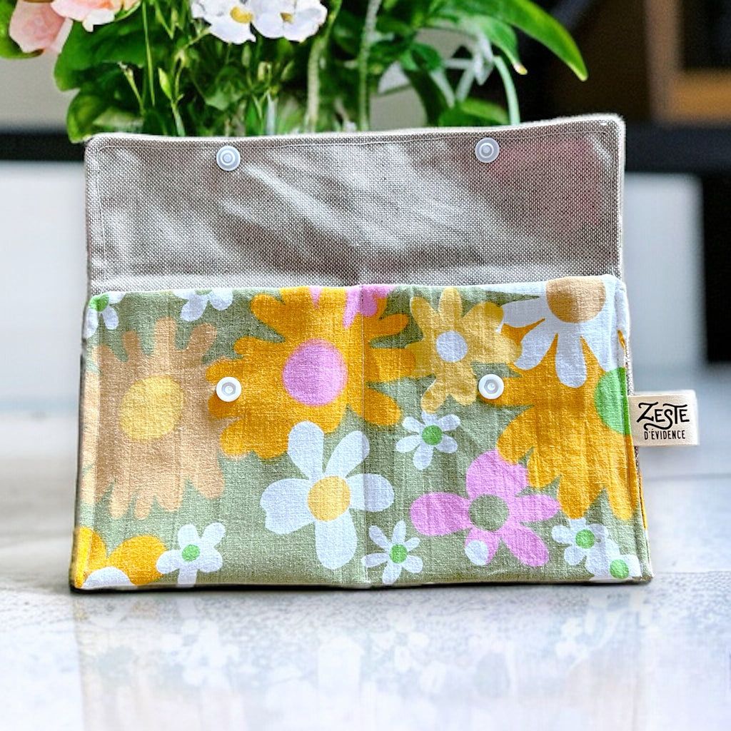 Pochette à cosmétiques solides double compartiment - Zeste d'Évidence
