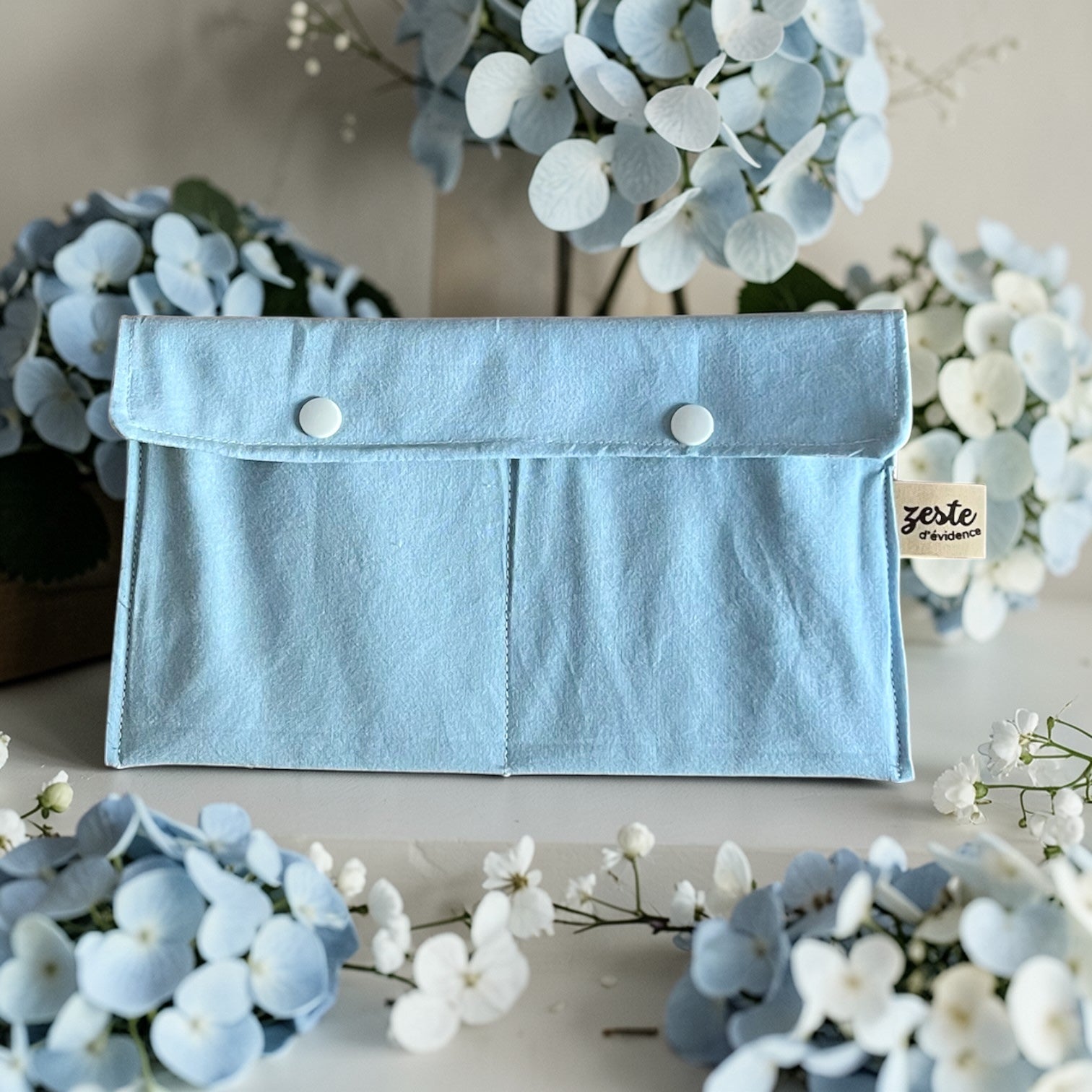 Pochette à cosmétiques solides double compartiment - Zeste d'Évidence