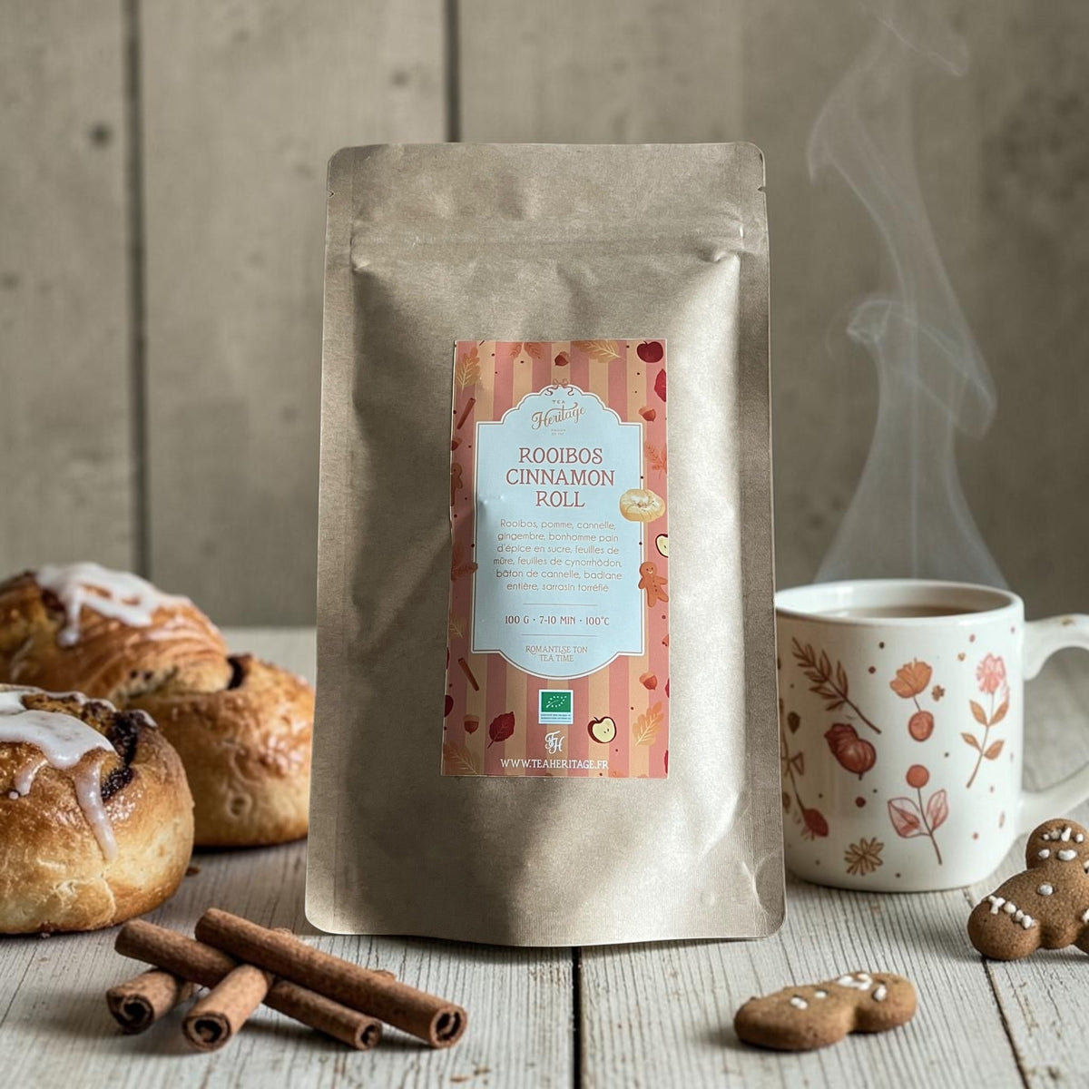 Rooibos Bio Cinnamon Roll - 100g - Zeste d'Évidence
