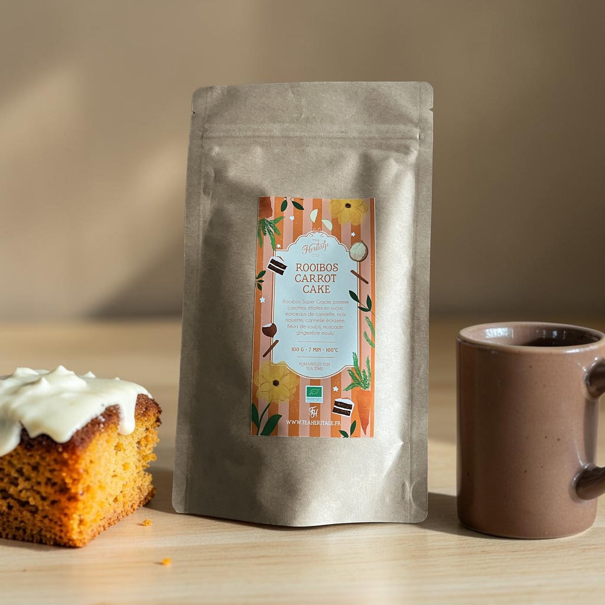 Rooibos Carrot Cake Bio 100g - Zeste d'Évidence