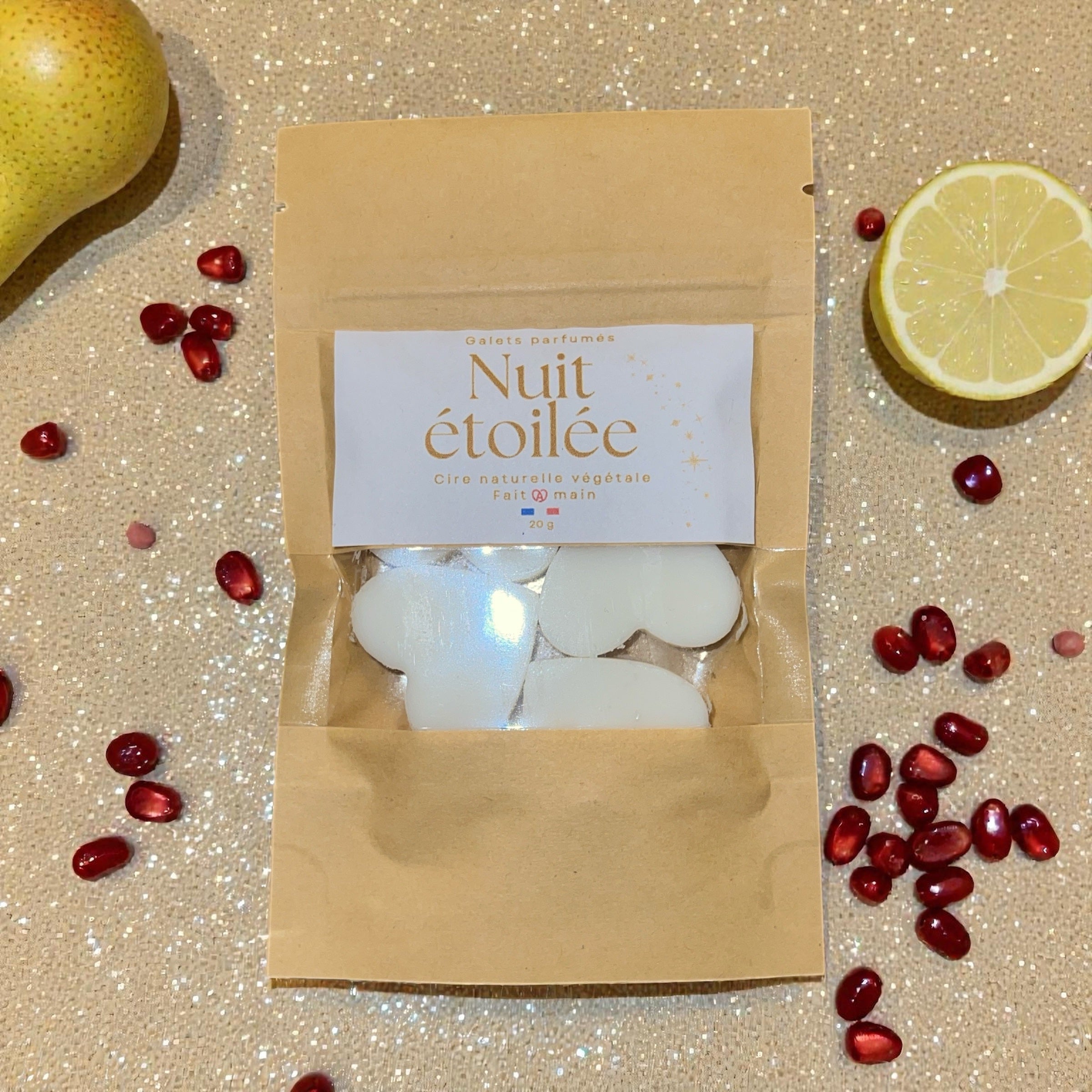 Sachet de Fondants Parfumés Cœurs 20g Bougies des Sens - Zeste d'Évidence