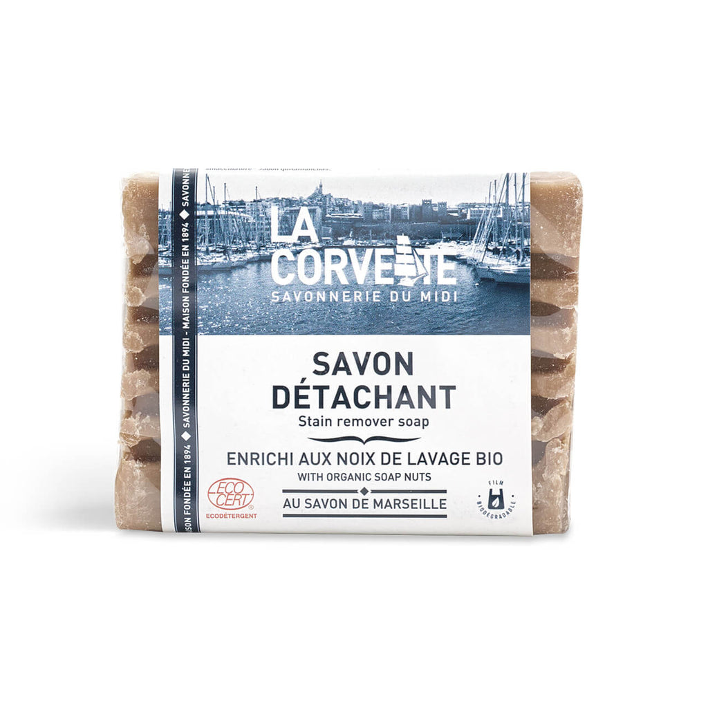 Savon Détachant au Savon de Marseille et aux Noix de Lavage - La Corvette - Zeste d'Évidence