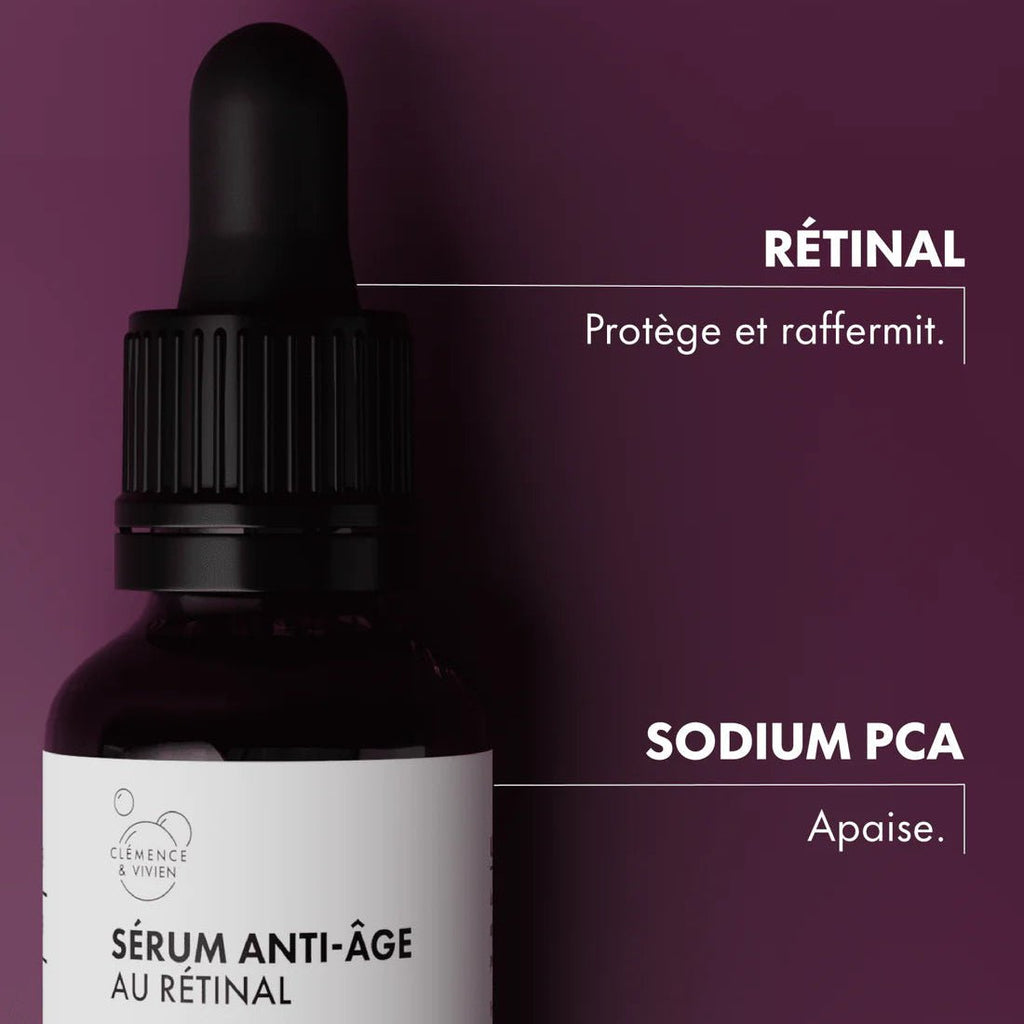 Sérum anti-âge au rétinal - Clémence & Vivien - Zeste d'Évidence