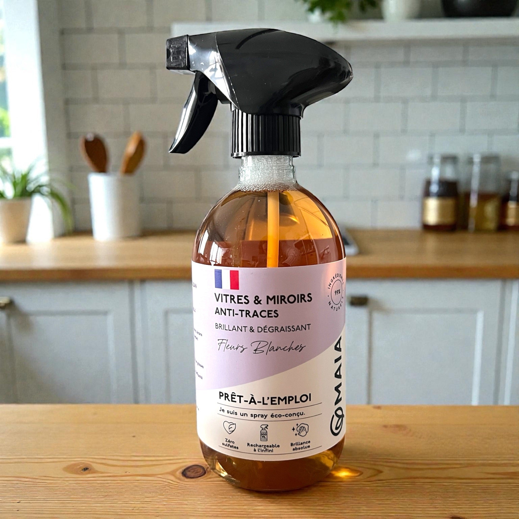 Spray Vitres et Miroirs Anti Traces Maia - Zeste d'Évidence