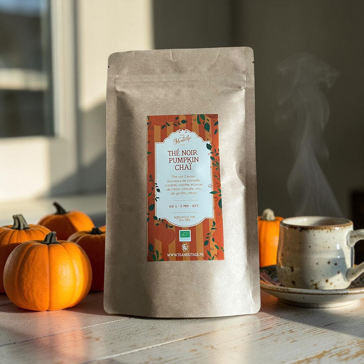 Thé Noir Bio Pumpkin Chaï - 100g - Zeste d'Évidence
