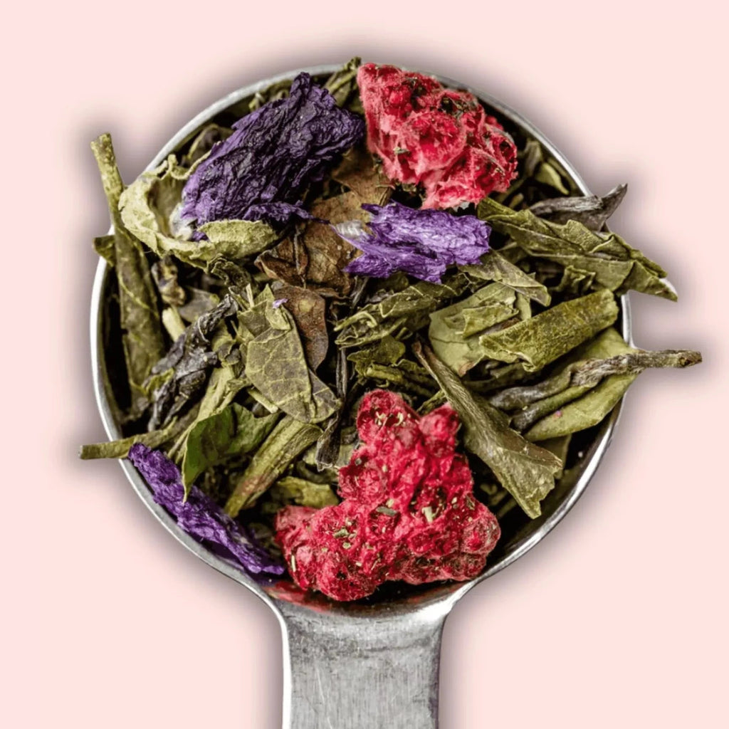 Thé Vert Bio Violette Framboise - 100g - Tea Heritage - Zeste d'Évidence