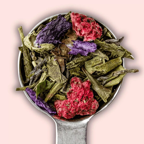 Thé Vert Bio Violette Framboise - 100g - Tea Heritage - Zeste d'Évidence