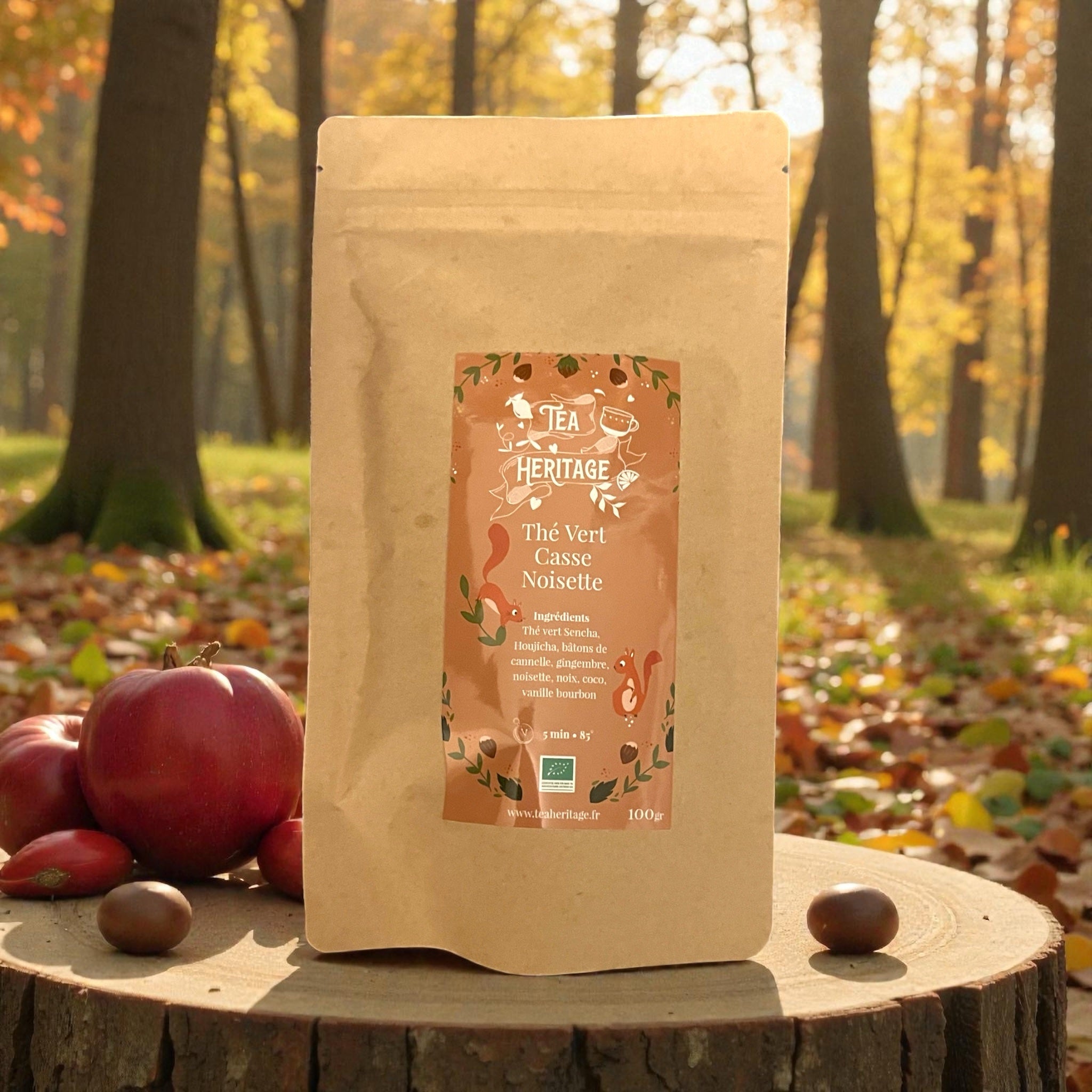 Thé Vert Casse - Noisette 100g - Tea Heritage - Zeste d'Évidence