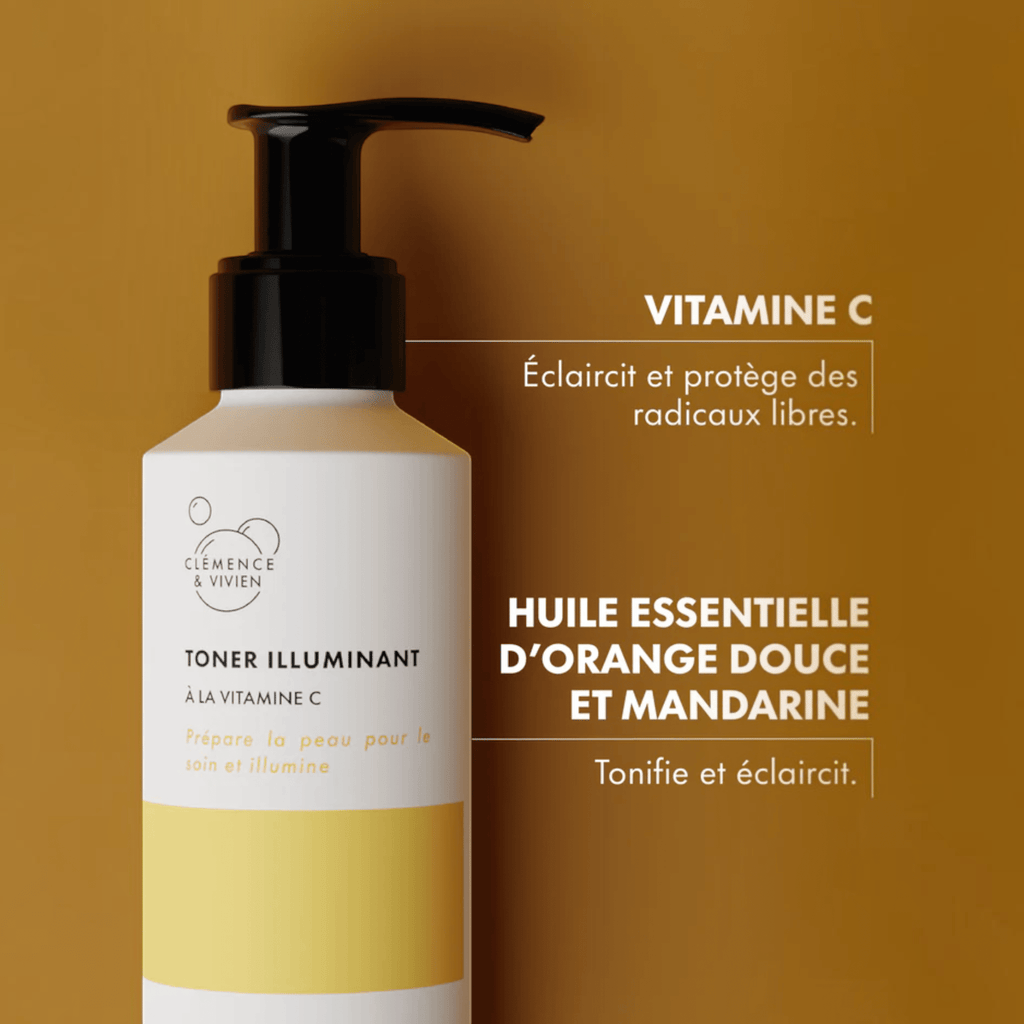 Toner illuminant à la vitamine C - Clémence & Vivien - Zeste d'Évidence